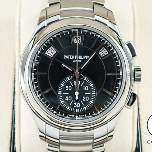 パテックフィリップ アニュアルカレンダー クロノグラフ Ref.5905/1A-001 ステンレススチール オリーブグリーン ソレイユ文字盤 商品画像1