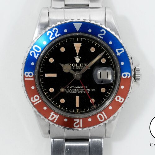 ロレックス GMTマスター Ref.1675 ステンレススチール ブラック文字盤 オイスターブレスレット 中古 qagzrqyi 商品画像1