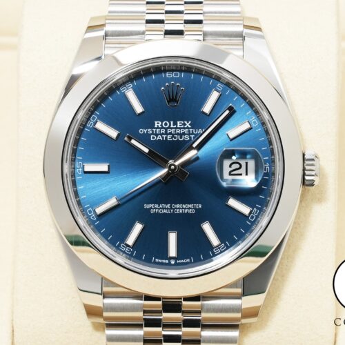 ロレックス デイトジャスト41 Ref.126300 ステンレススチール ブライトブルー文字盤 ジュビリーブレスレット 中古 2ue5igdi 商品画像1