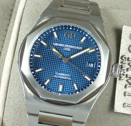 ジラールペルゴ ロレアート Ref.81005-11-431-11A ブルー文字盤 中古 laureato-8 商品画像1