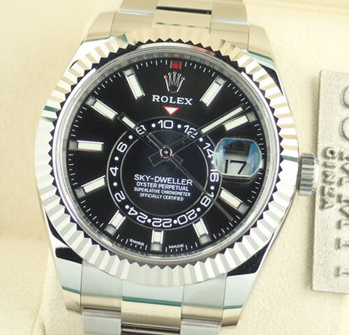ロレックス スカイドゥエラー Ref.326934 ブラック文字盤 未使用 sky-dweller-10 オイスターブレスレット 商品画像1