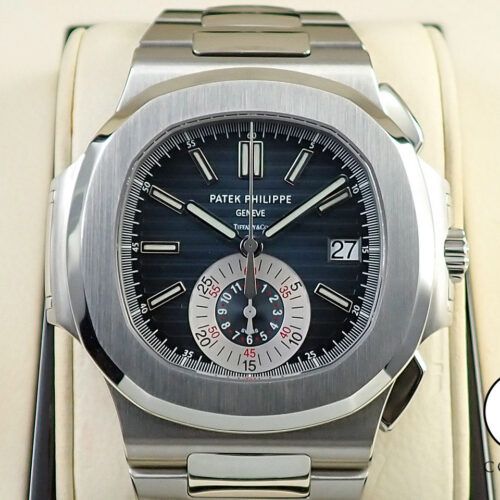 パテックフィリップ ノーチラス クロノグラフ TIFFANY＆CO. Ref.5980/1A-001 ステンレススチール ブルー文字盤 商品画像1