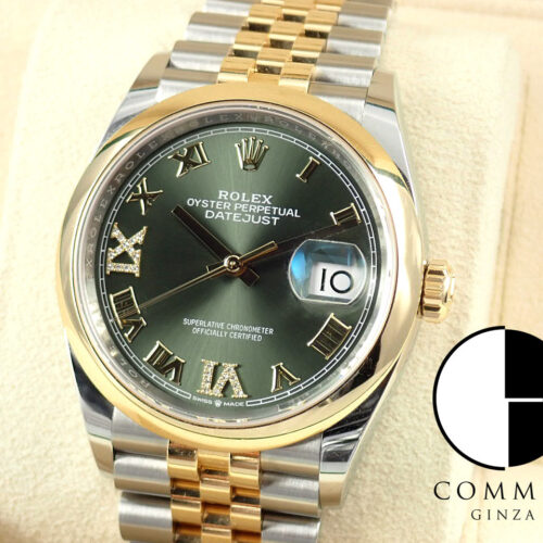 ロレックス デイトジャスト36 Ref.126203 オリーブグリーン文字盤 中古 datejust-225 ジュビリーブレスレット 商品画像1