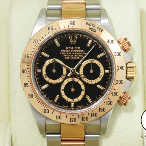 ロレックス デイトナ エルプリメロ Ref.16523 ステンレススチール/イエローゴールド ブラック文字盤 中古 8awzffmk 商品画像1