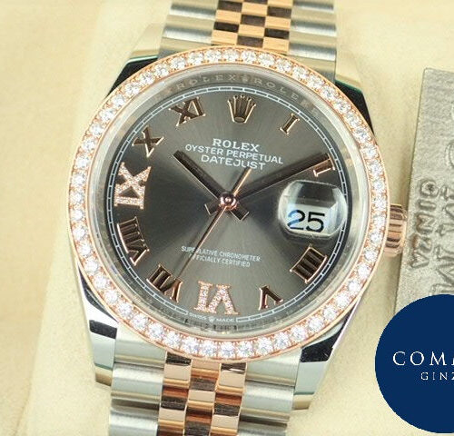 ロレックス デイトジャスト Ref.126281RBR ダークロジウム/ローマVI×IXダイヤ文字盤 中古 datejust-127 ジュビリーブレスレット 商品画像1
