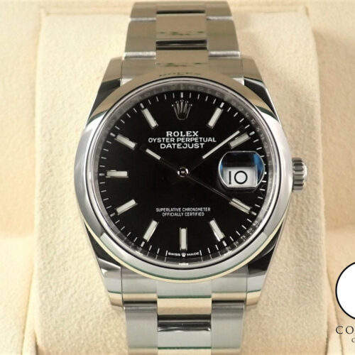ロレックス デイトジャスト36 Ref.126200 ステンレススチール ブラック文字盤 オイスターブレスレット 中古 4L239049 商品画像1