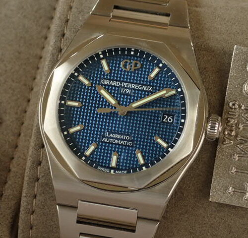 ジラールペルゴ ロレアート Ref.81005-11-431-11A ブルー文字盤 中古 laureato-3 商品画像1