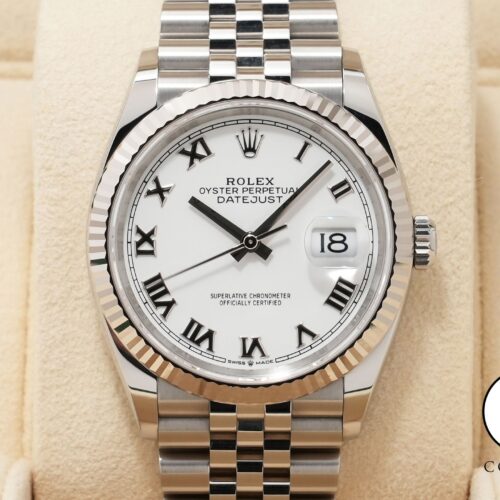 ロレックス デイトジャスト36 Ref.126234 ステンレススチール/ホワイトゴールド ホワイトローマン文字盤 ジュビリーブレスレット 商品画像1