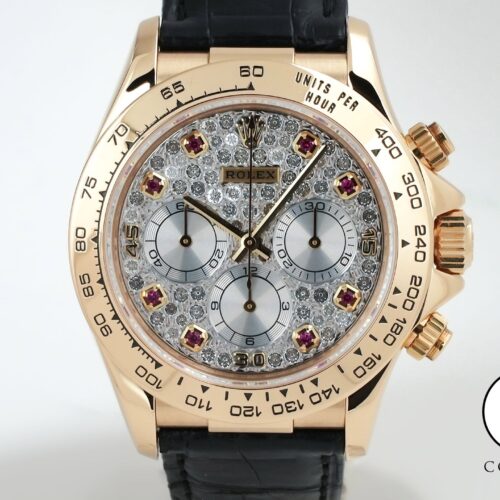 ロレックス デイトナ エルプリメロ Ref.16518 イエローゴールド パヴェxルビー文字盤 商品画像1