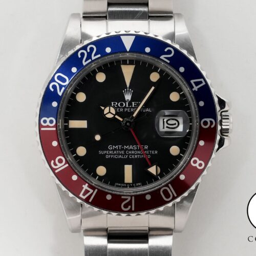ロレックス GMTマスター Ref.16750 ステンレススチール ブラック文字盤 オイスターブレスレット 中古 yg5faqeh 商品画像1