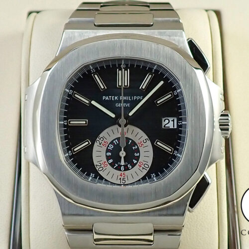 パテックフィリップ ノーチラス クロノグラフ Ref.5980/1A-001 ステンレススチール ブルー文字盤 商品画像1