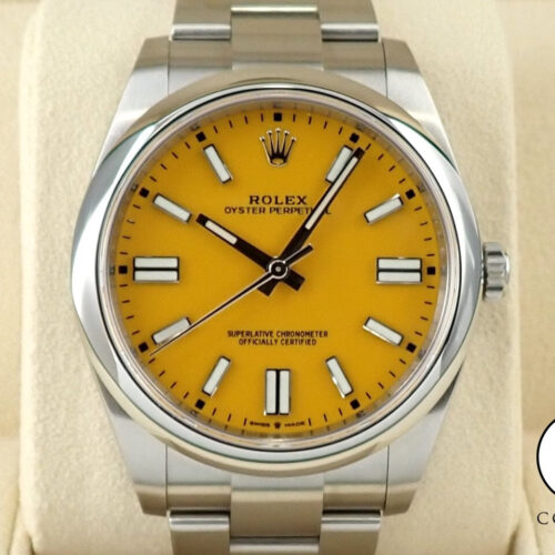 ロレックス オイスターパーペチュアル41 Ref.124300 ステンレススチール イエロー文字盤 商品画像1