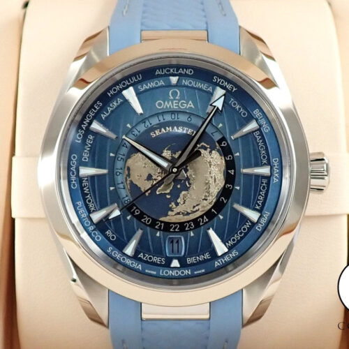 オメガ シーマスター アクアテラ GMT ワールドタイマー Ref.220.12.43.22.03.002 サマーブルー文字盤 未使用 A17KRKUJ 商品画像1