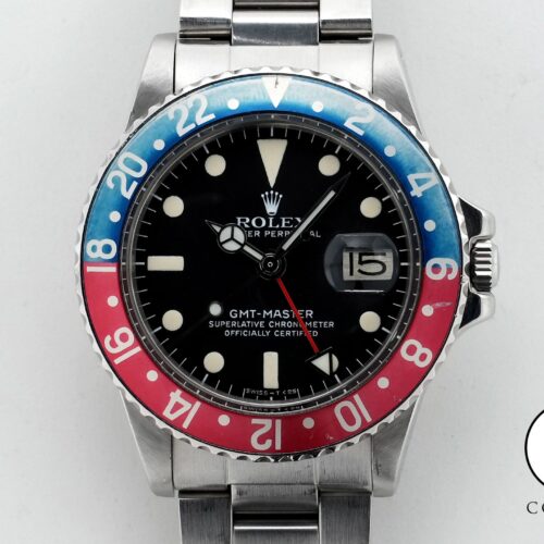 ロレックス GMTマスター Ref.1675 ステンレススチール ブラック文字盤 オイスターブレスレット 中古 qujicc3s 商品画像1