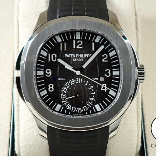 パテックフィリップ アクアノート トラベルタイム Ref.5164A-001 ステンレススチール ブラック文字盤 商品画像1