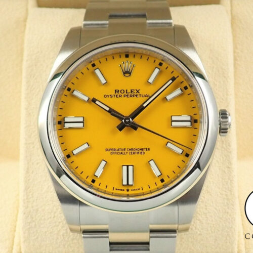 ロレックス オイスターパーペチュアル41 Ref.124300 ステンレススチール イエロー文字盤 商品画像1