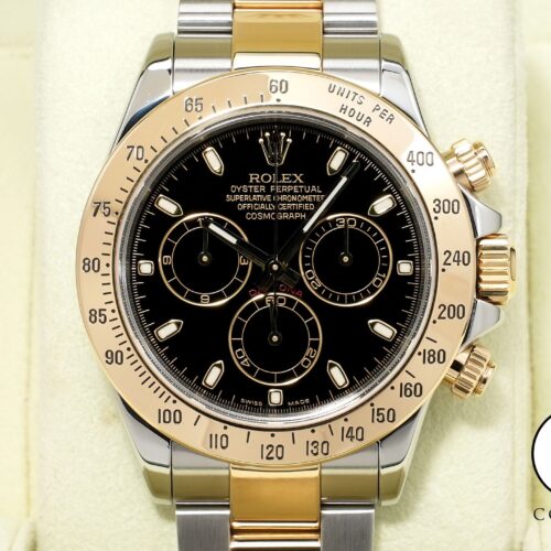 ロレックス デイトナ Ref.116523 ステンレススチール/イエローゴールド ブラック文字盤 美品 3w69pdic 商品画像1