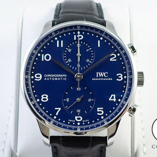 IWC ポルトギーゼ クロノグラフ Ref.IW371601 ブルー文字盤 中古 3TF9TVTF 商品画像1