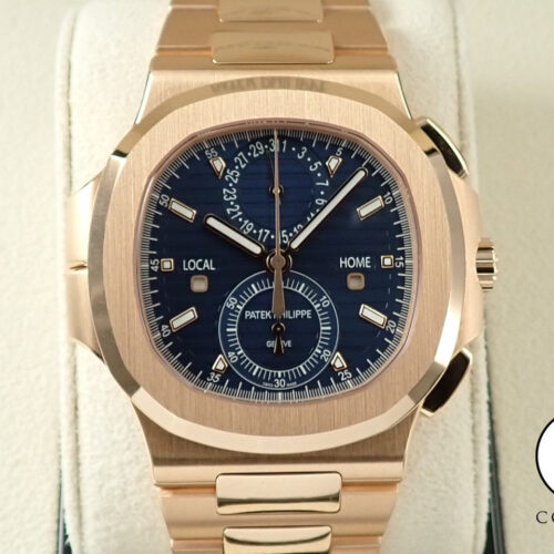 パテックフィリップ ノーチラス トラベルタイム クロノグラフ Ref.5990/1R-001 ローズゴールド ブルーソレイユ文字盤 商品画像1