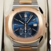 パテックフィリップ ノーチラス クロノグラフ Ref.5980/1AR-001 ステンレススチール/ローズゴールド ブルー文字盤 美中古 i5wfdggn 商品画像1