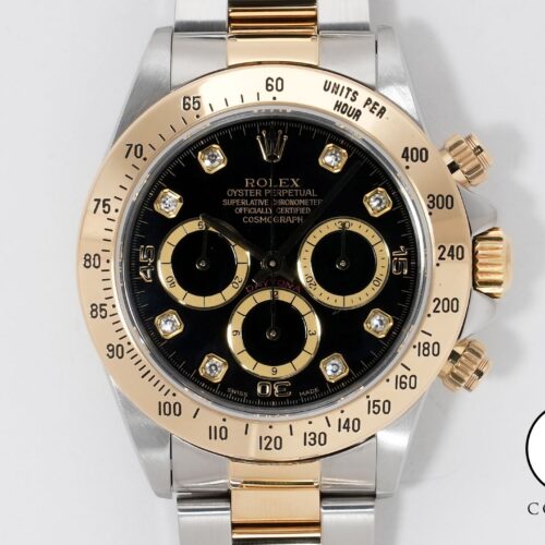 ロレックス デイトナ エルプリメロ Ref.16523G ステンレススチール/イエローゴールド ブラック文字盤 美中古 w63huxe9 商品画像1