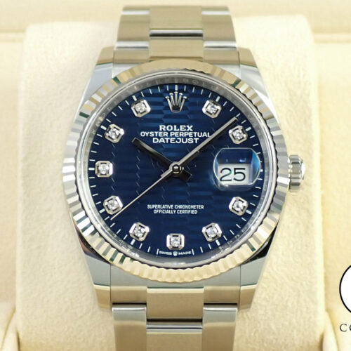 ロレックス デイトジャスト36 Ref.126234 ステンレススチール/ホワイトゴールド ブルー文字盤 オイスターブレスレット 商品画像1
