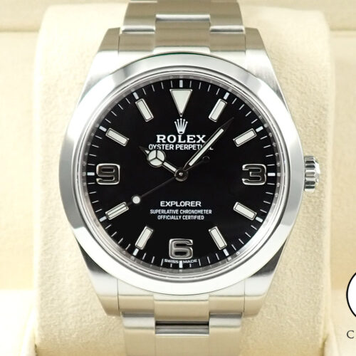 ロレックス エクスプローラーI 鏡面ブラックアウト Ref.214270 ステンレススチール ブラック文字盤 商品画像1