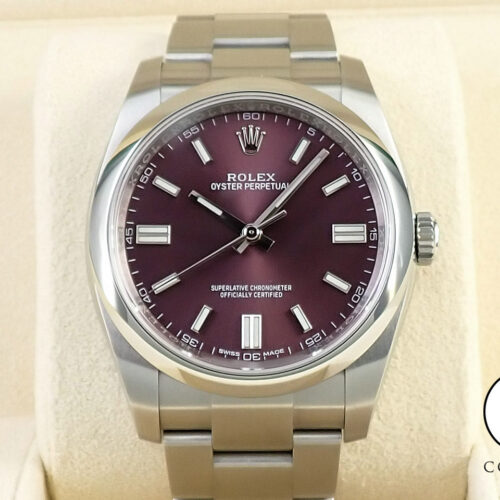 ロレックス オイスターパーペチュアル36 Ref.116000 ステンレススチール レッドグレープ文字盤 商品画像1