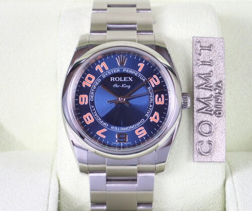 ロレックス エアキング Ref.114200 ブルーコンセントリック文字盤 中古 airking-2 商品画像1