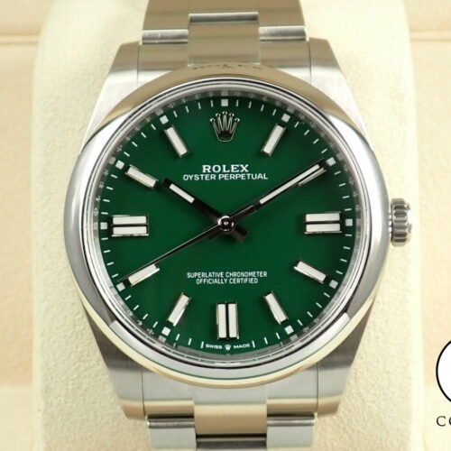 ロレックス オイスターパーペチュアル41 Ref.124300 ステンレススチール グリーン文字盤 商品画像1