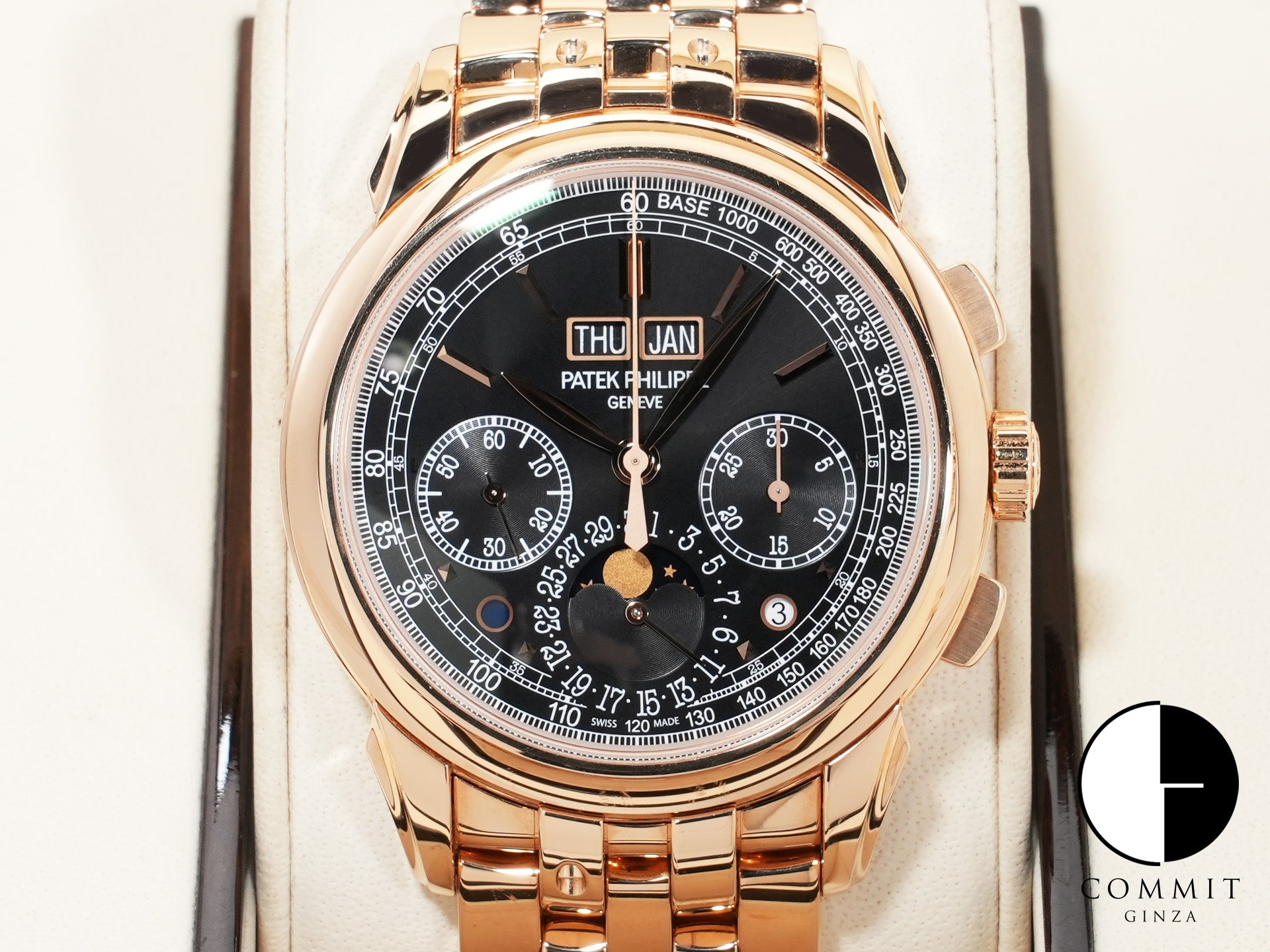 パテックフィリップ パーペチュアルカレンダー クロノグラフ Ref.5270/1R-001 ローズゴールド エボニーブラック ソレイユ文字盤 中古 q4jznqfk 商品画像1
