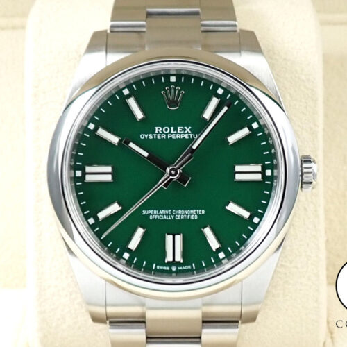 ロレックス オイスターパーペチュアル41 Ref.124300 ステンレススチール グリーン文字盤 商品画像1
