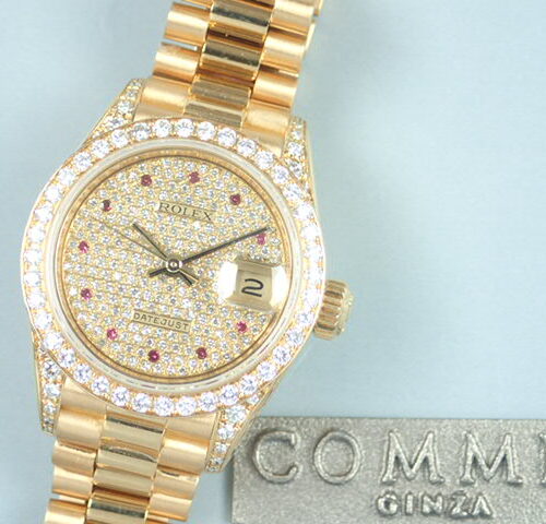 ロレックス デイトジャスト Ref.69158 パヴェダイヤ文字盤 中古 datejust-70 プレジデントブレスレット 商品画像1