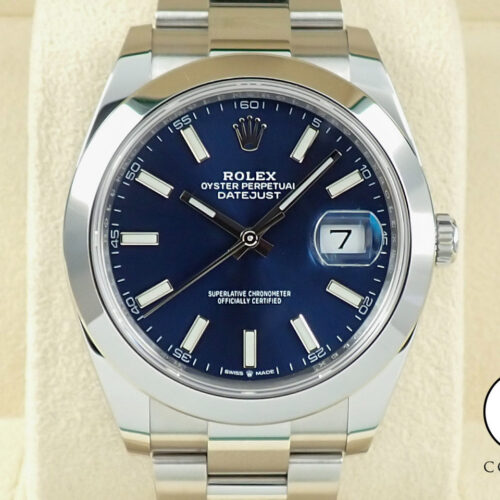 ロレックス デイトジャスト41 Ref.126300 ステンレススチール ブライトブルー文字盤 オイスターブレスレット 中古 SK29X6Z9 商品画像1