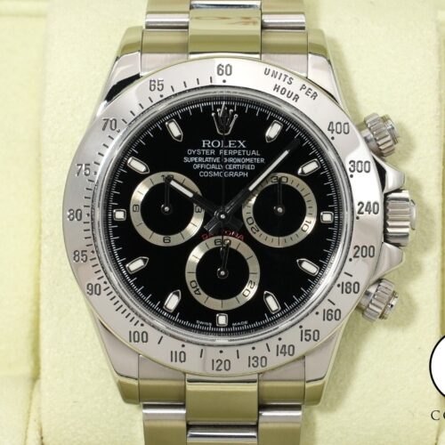 ロレックス デイトナ Ref.116520 ステンレススチール ブラック文字盤 中古 qpfjjuwn 商品画像1