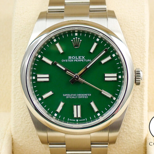 ロレックス オイスターパーペチュアル41 Ref.124300 ステンレススチール グリーン文字盤 商品画像1