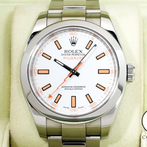 ロレックス ミルガウス Ref.116400 ステンレススチール ホワイト文字盤 中古 wxmhdsq8 商品画像1
