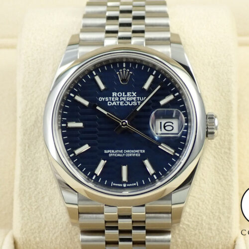 ロレックス デイトジャスト36 Ref.126200 ステンレススチール ブルーフルーテッド文字盤 ジュビリーブレスレット 商品画像1