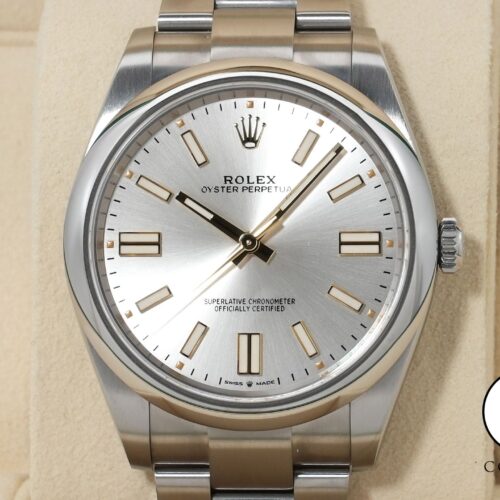 ロレックス オイスターパーペチュアル41 Ref.124300 ステンレススチール シルバー文字盤 美中古 zpv42hye 商品画像1