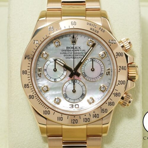 ロレックス デイトナ Ref.116528 イエローゴールド ホワイトシェルx8Pダイヤ文字盤 美品 27s8v5mh 商品画像1