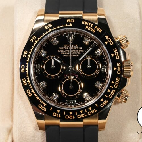ロレックス デイトナ Ref.116518LN イエローゴールド ブラックx8Pダイヤ文字盤 美中古 wk4usgo7 商品画像1