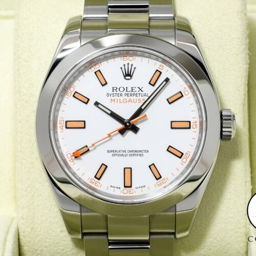 ロレックス ミルガウス Ref.116400 ステンレススチール ホワイト文字盤 中古 jmweghrp 商品画像1