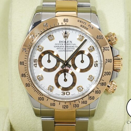 ロレックス デイトナ Ref.116523G ステンレススチール/イエローゴールド ホワイトx8Pダイヤ文字盤 美品 ycifa2yw 商品画像1