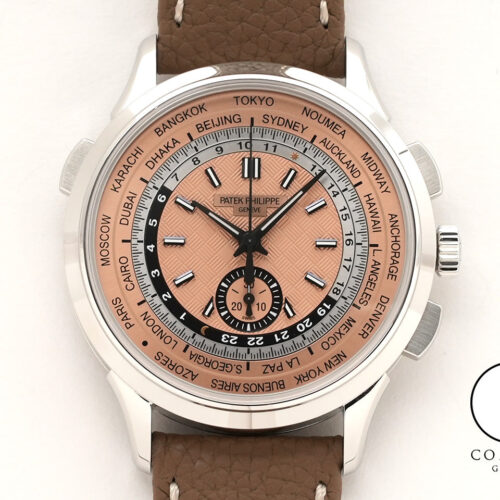 パテックフィリップ コンプリケーション ワールドタイム クロノグラフ Ref.5935A-001 ステンレススチール ローズゴールドメッキ オパーリン文字盤 商品画像1