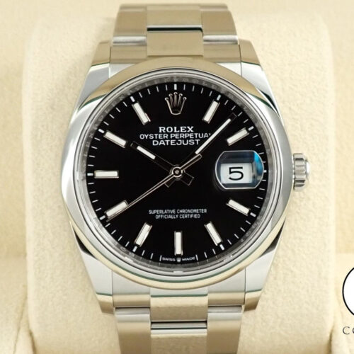 ロレックス デイトジャスト36 Ref.126200 ステンレススチール ブラック文字盤 オイスターブレスレット 未使用 38AZKMWJ 商品画像1
