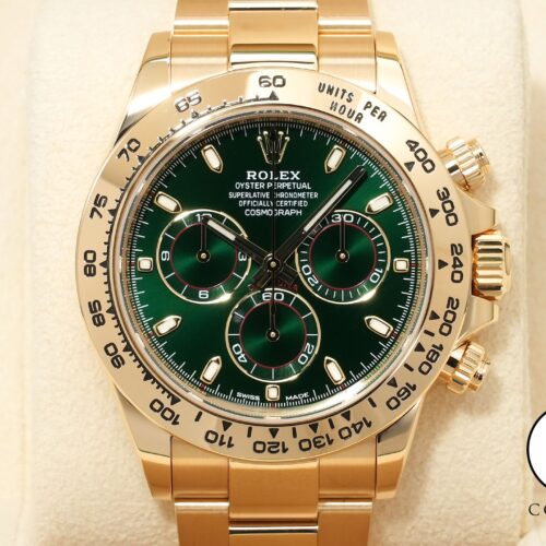 ロレックス デイトナ Ref.116508 イエローゴールド グリーン文字盤 美品 9dmcm6f4 商品画像1