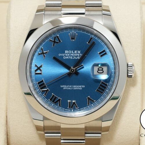 ロレックス デイトジャスト41 Ref.126300 ステンレススチール アズーロブルー文字盤 オイスターブレスレット 美品 599j6ngo 商品画像1