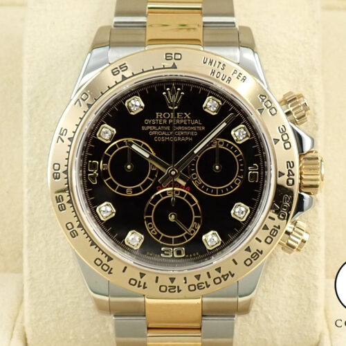 ロレックス デイトナ Ref.116503G ステンレススチール/イエローゴールド ブラックx8Pダイヤ文字盤 商品画像1