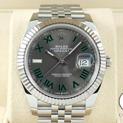ロレックス デイトジャスト41 Ref.126334 ステンレススチール/ホワイトゴールド スレートローマン文字盤 ジュビリーブレスレット 未使用 V9885395 商品画像1