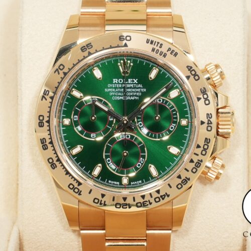ロレックス デイトナ Ref.116508 イエローゴールド グリーン文字盤 中古 m3gegrmb 商品画像1